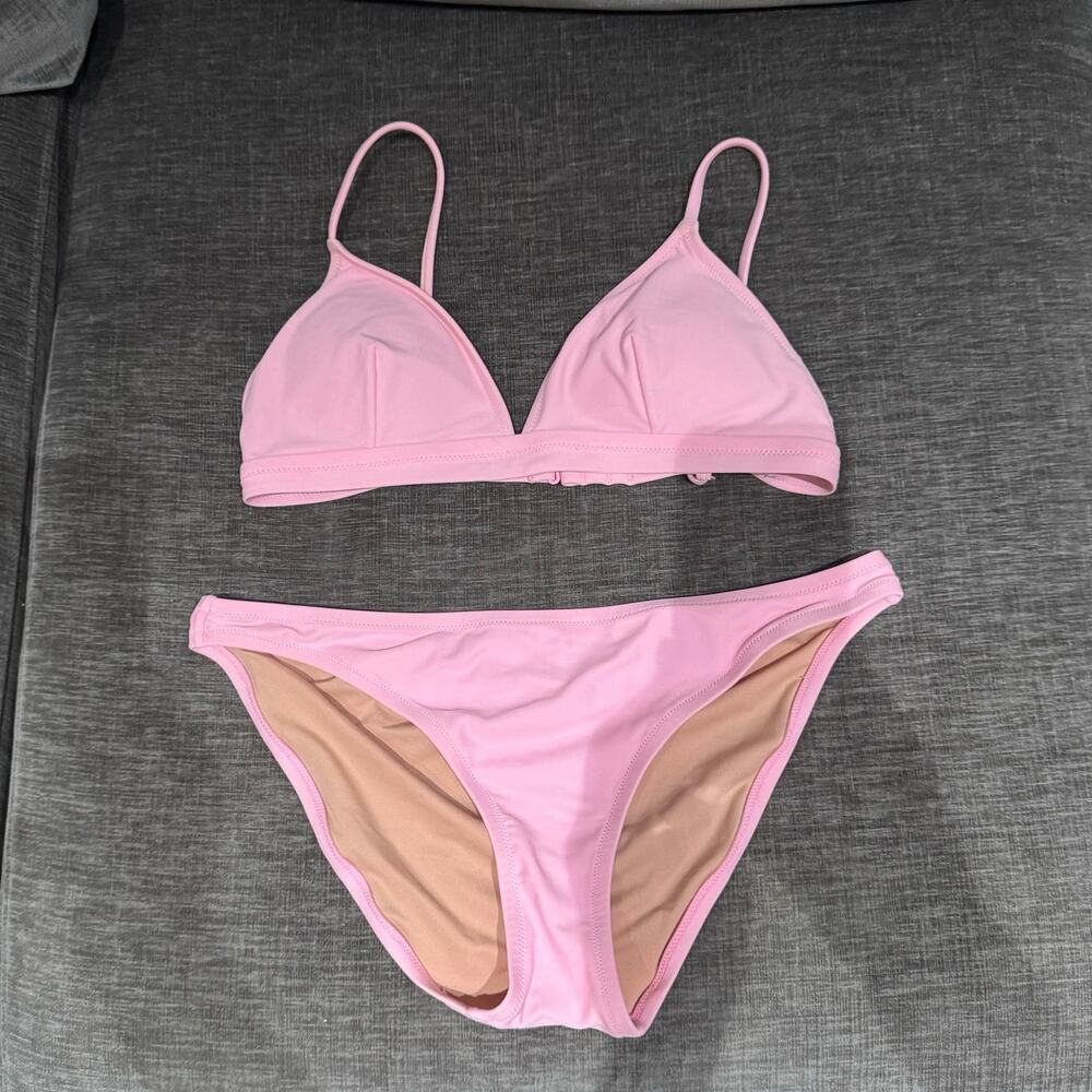 J.Crew Pink Triangle Bikini Set Size Medium